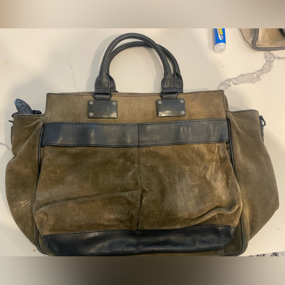 Rag & Bone suede New York pilot bag